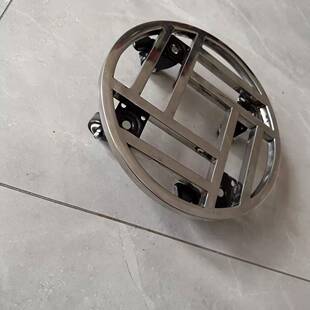 乌龟新缸托盘鱼花ZPA盆架子不锈钢轮款 花架底座圆形移动万向刹车