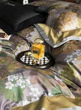 复YC96720古风上美式100S单四件套全罩棉纯棉被套床长绒棉床用品