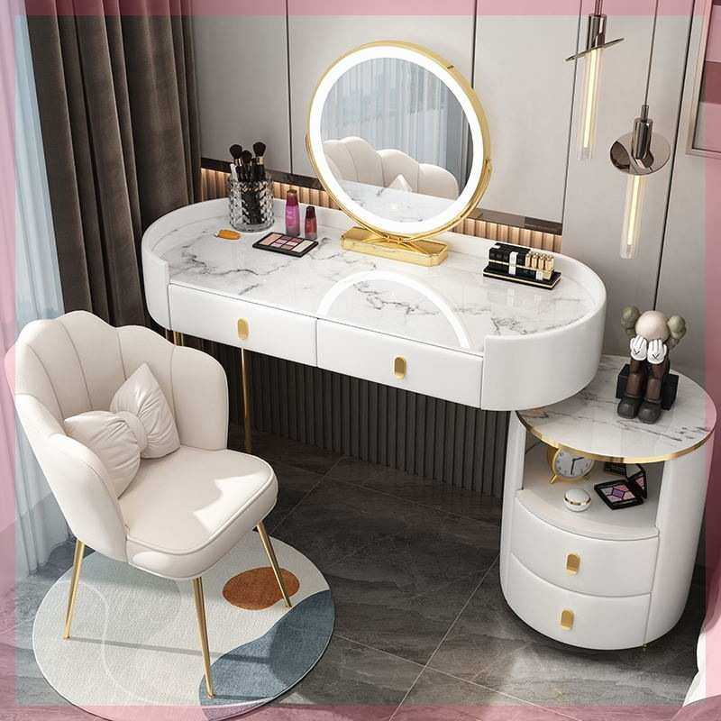 Q鑯2Q鑯2轻奢感梳妆台卧室现代简约小户型网红ins风化妆桌收纳柜,住宅家具,梳妆台+梳妆凳,淘宝优惠券,粉丝福利购,淘宝优惠卷