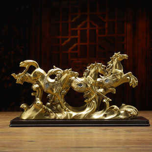 书架桌面现代样板房骏马老板办公摆设橱窗疾风摆件酒柜树脂装饰