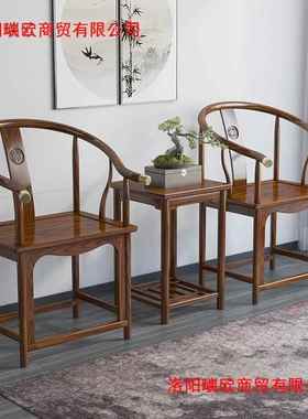 主椅实木圈椅XJV三件套茶单椅式围椅太中师人椅官帽椅家用椅靠背