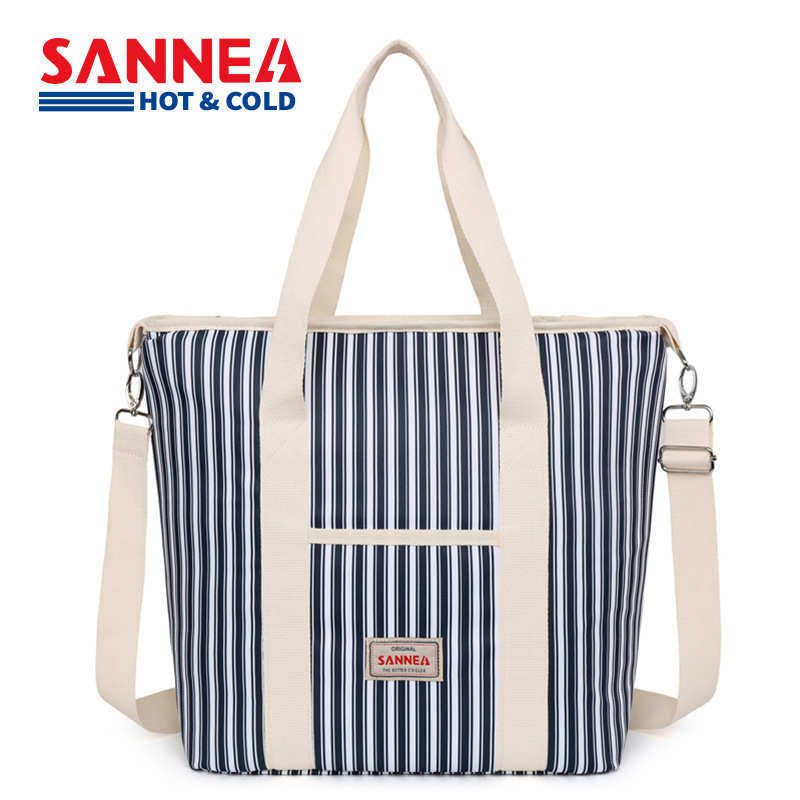 三能新款条纹加厚保温包大容量手提斜跨妈咪包背奶包保冷冰包,厨房/烹饪用具,冰格/制冰袋,淘宝优惠券,粉丝福利购,淘宝优惠卷