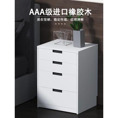ZQ艺巢实木卧室斗柜翻盖梳妆台一体简约现代小户型多功能床头柜书
