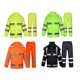 荧光绿黄高速户外反光雨衣分体雨衣套装 成人双层透气摩托车雨衣