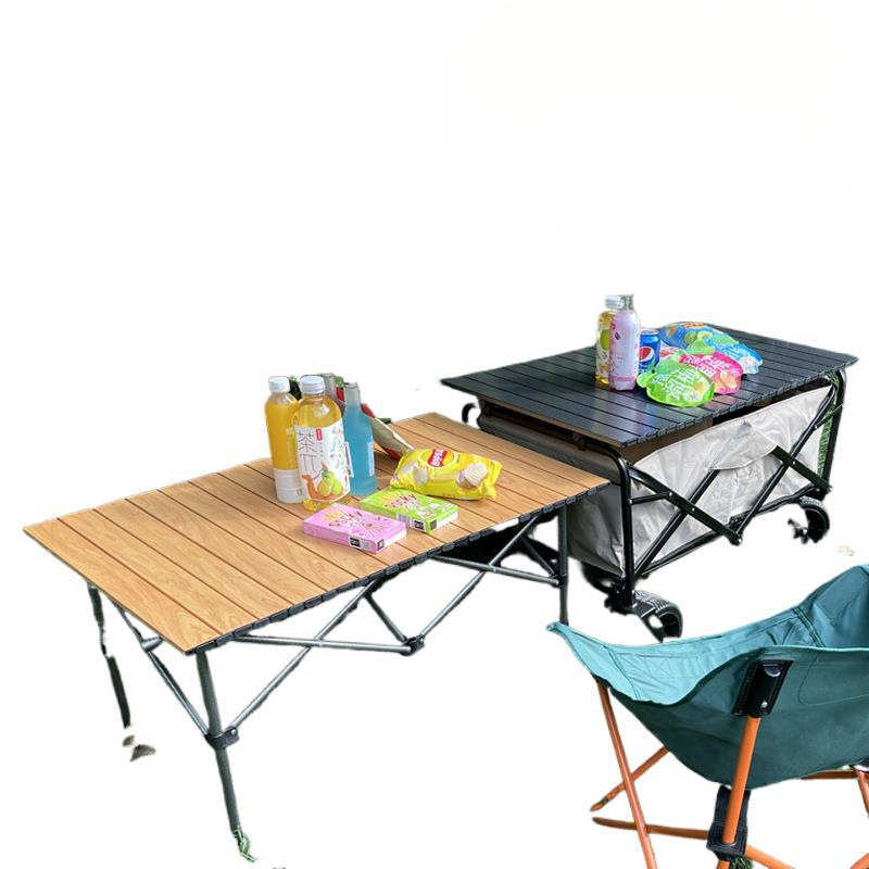 户外露营车桌板折叠车拉杆车盖板推车手拉营地车铝合金蛋卷桌子面