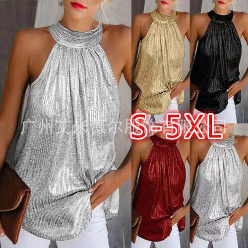 Women's neck hanging shirt without shirt 女装挂脖无恤上衣