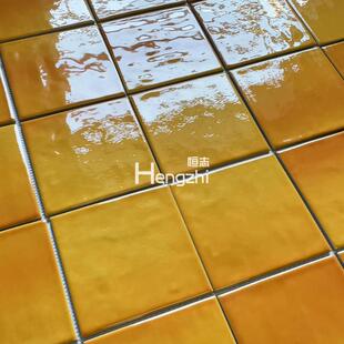 亮光渐变264x264釉面墙面马赛克黄色米色卫生间全瓷砖厨房瓷砖