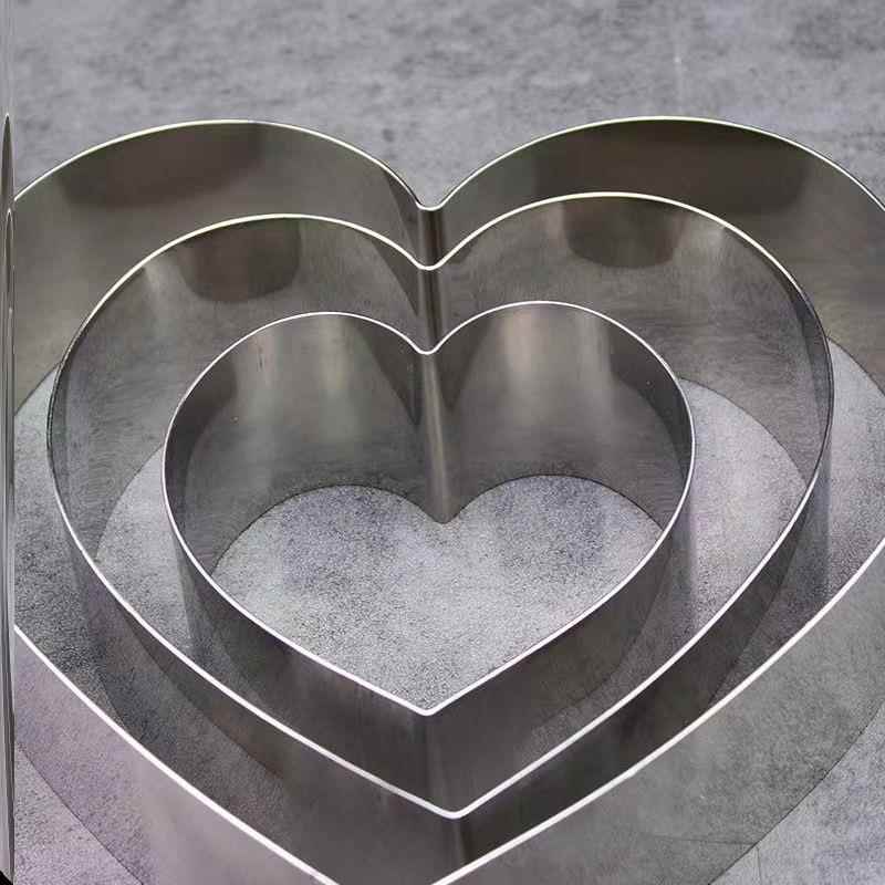 烘焙模具不锈钢心形慕斯圈食品模具大全蛋糕模具心形炒饭模具