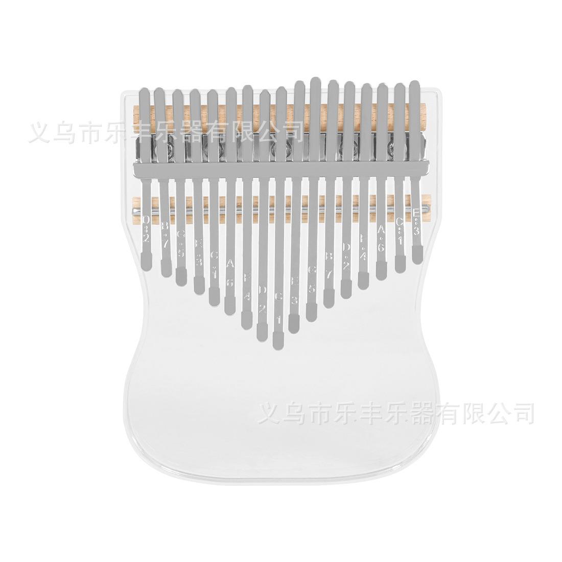 新款17音拇指琴卡林巴拇指琴水晶透明手指琴拇指钢琴初学者乐器