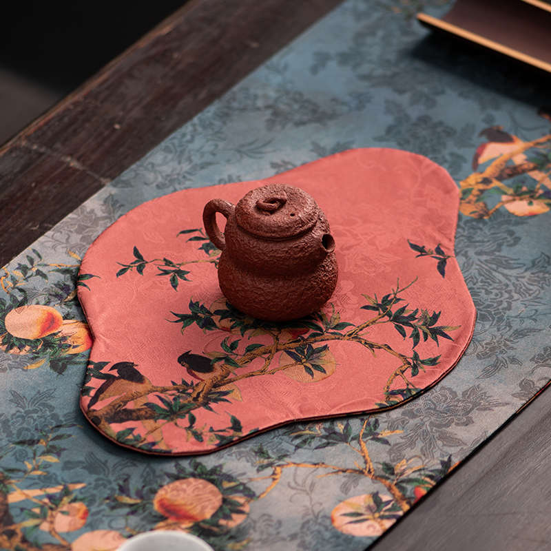 桌旗香云纱茶配干泡茶席垫子新中式禅意双面隔热复古桌布茶布
