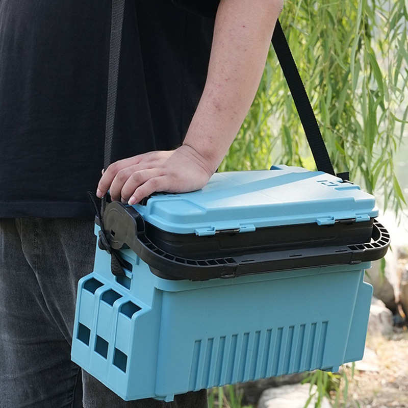 厂家供应路亚箱多用途插杆鱼箱可坐人加厚便携海钓假饵收纳箱