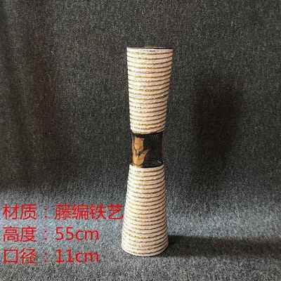 正品饰客厅高档简陶瓷陶花罐塑料木质铁艺干插花装摆件落地约欧式