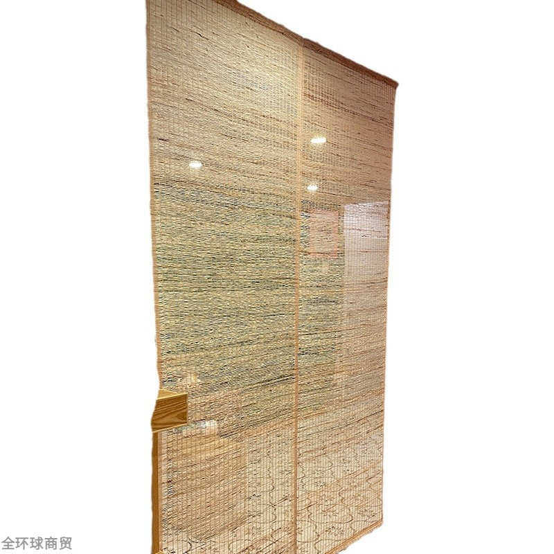 苎麻帘玄关垂帘隔断帘日式挂帘免打孔装饰帘屏风帘草帘透光半遮