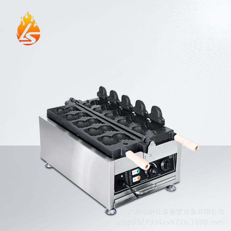 电热商用开口恐龙烧摆摊小吃设备开口鲷鱼烧机恐龙华夫饼机