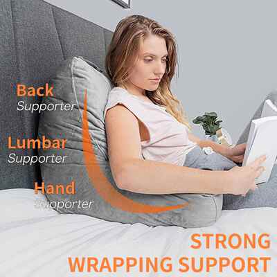 碎VHG记忆棉抱枕阅读超枕扶手靠垫孕腰柔靠懒人沙发妇靠背内胆可