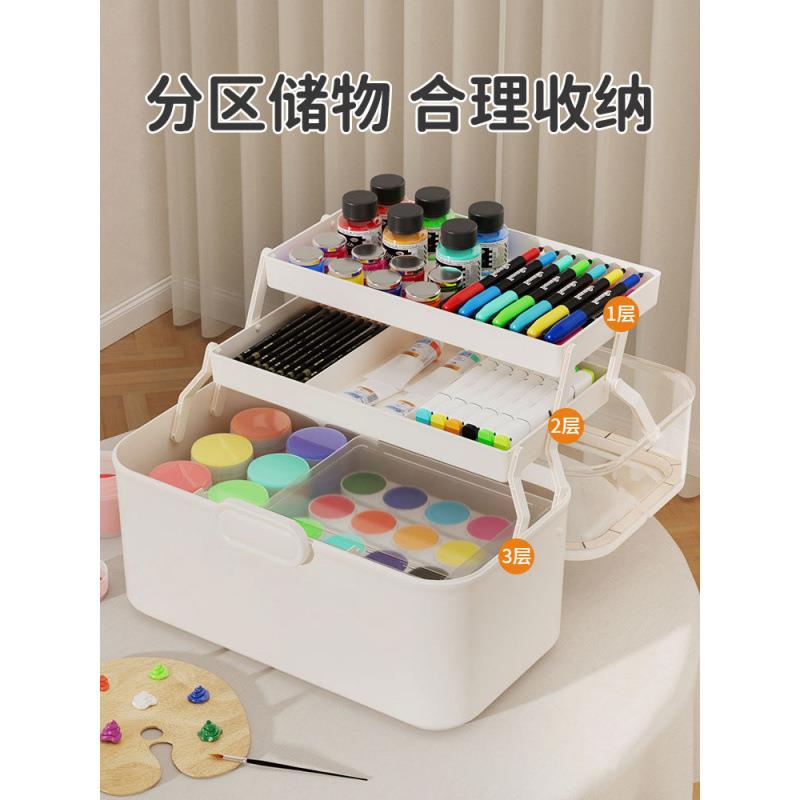 美术生工具箱画画美甲师专用多功能画箱文具中小学生收纳工具箱子