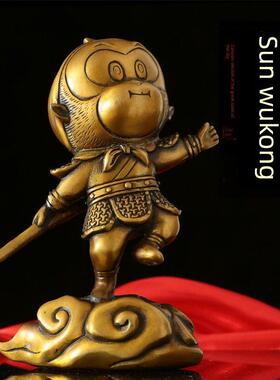 纯铜孙悟空美猴王饰品美猴王工艺品搏击胜利佛像全铜猴饰品