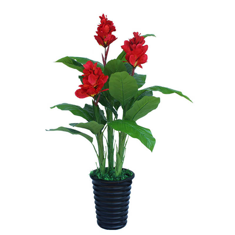 仿真花假花美人蕉盆景植物大型绿植盆栽室内客厅落地装饰摆件
