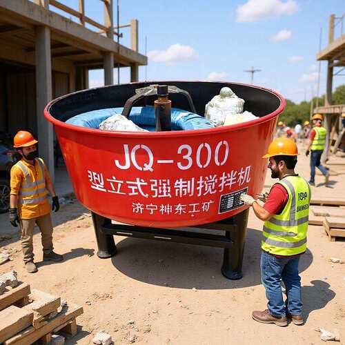 JD400强制式搅拌机JQ350平口立式自动小型设备