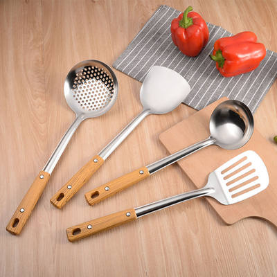 创意居家居厨房用品用具小百货家用大全不锈钢套装厨具勺漏勺汤勺