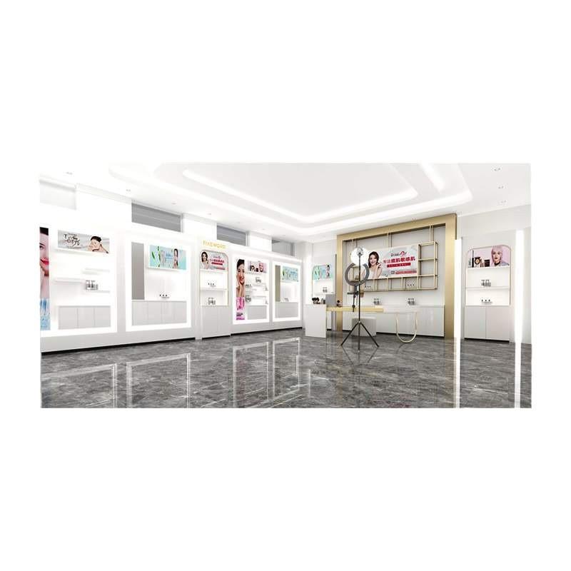 服装店展示柜带灯品质亚克力展柜整店设计鞋帽服饰店商场中庭柜台