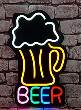 led透霓虹灯电商货源发光造型明背板标MRK霓虹灯广告牌装饰志灯