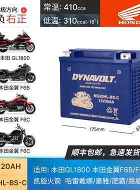用于 于本田GL1800金翼F6B F6C凯旋火箭3哈雷戴娜豪雅电瓶GYZ20L