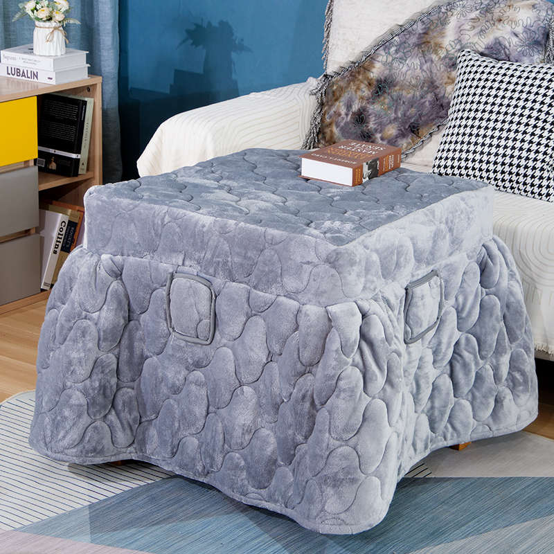 烤火桌罩套电烤炉桌子取暖桌套正方形烤火罩加厚加绒正方形烤火被