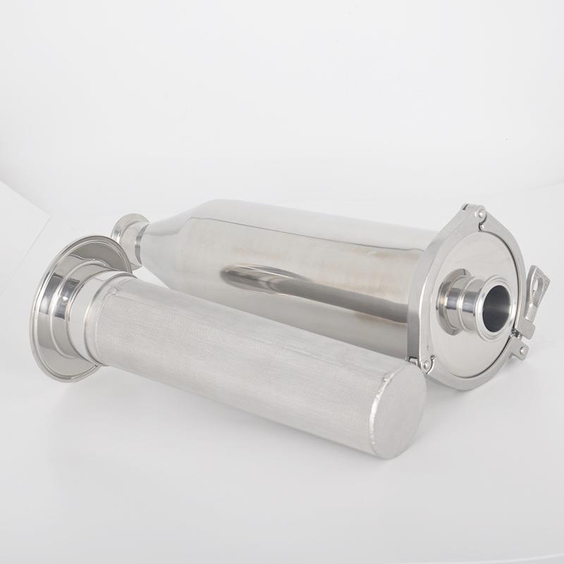304/316L卫生级不锈钢篮式过滤器外壳耐高温食品级直通式过滤器