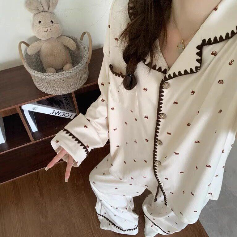睡衣冬季小熊保暖德绒冬天女款2026新款薄绒可外穿家居服秋0912k图片