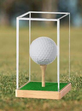 Golf Ball Display Box with Wooden Base Dustproof