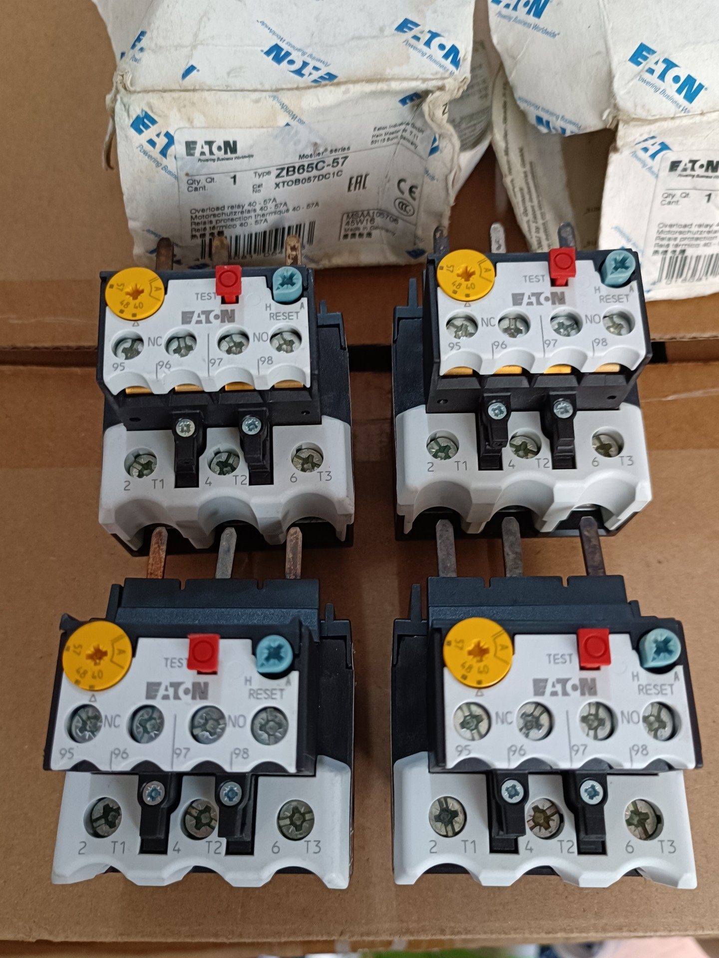 全新伊顿穆勒热继电器ZB65C-57。工程剩下的，数量4只，