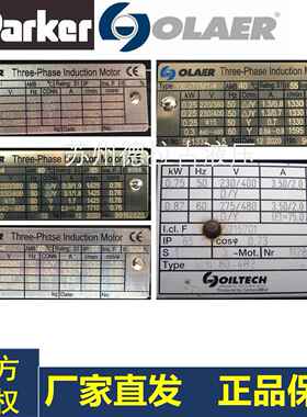 OLAER/OILTECH奥莱尔电机80-6-0,55 400/690-50 B14 ATEX