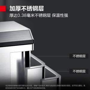 德玛仕开水机商用双龙头开水器304不锈钢内胆单龙头电热饮水机