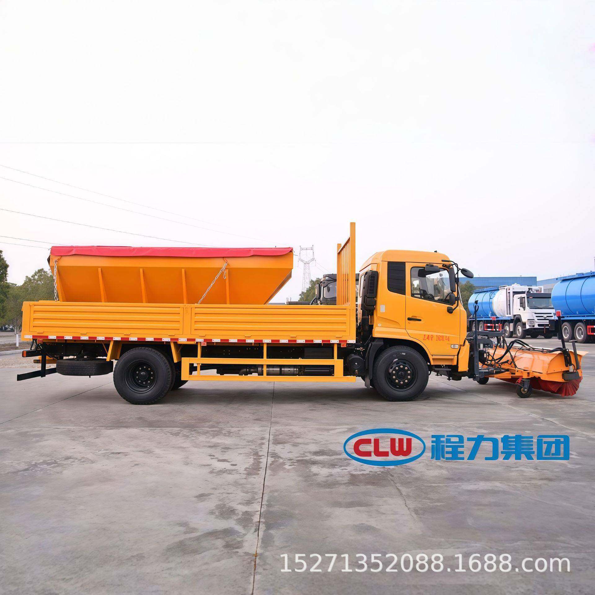 道路除雪车滚刷推雪铲车载式融雪撒布机除雪车生产厂家配件