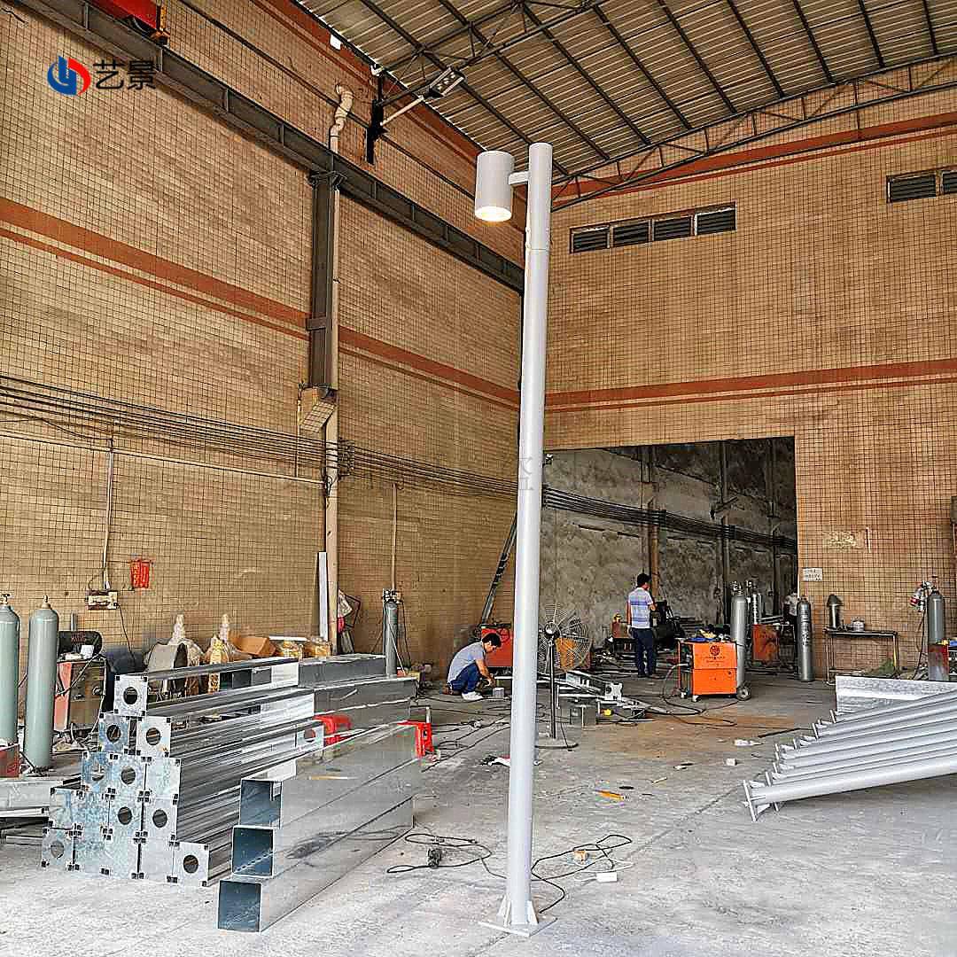 3米30瓦投射光庭院灯圆管直杆分体式花园景观照明道路庭院灯工厂