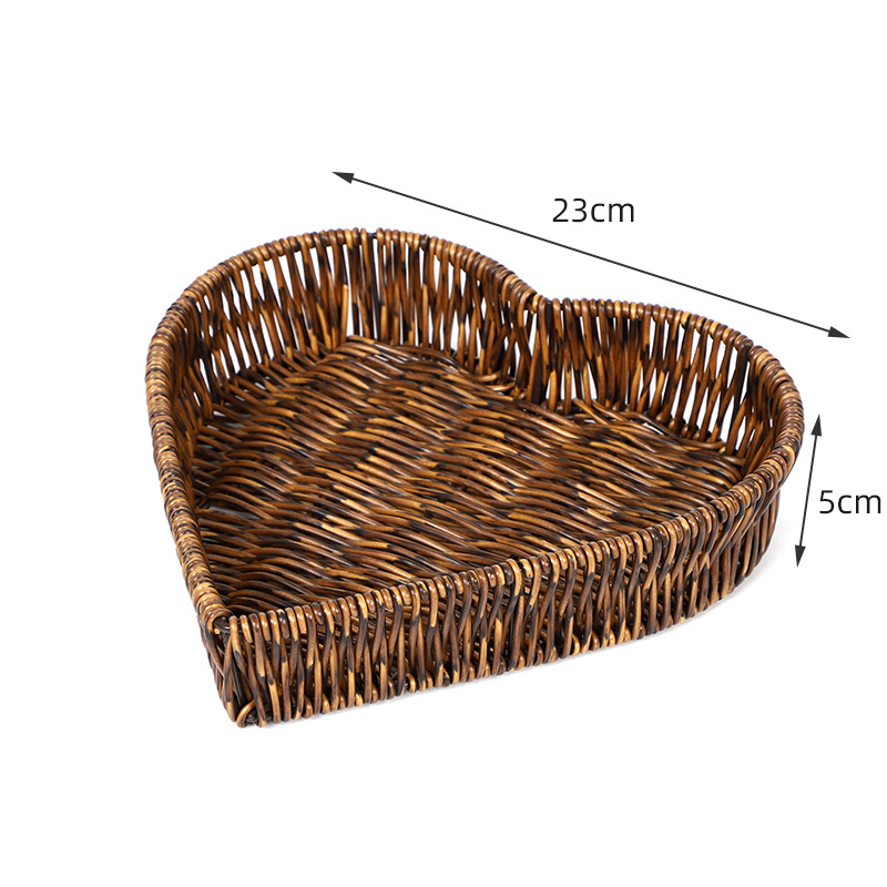 篮子馒头专用筐酒吧仿藤编水果盘客厅糖果甜品简约拼盘摆盘餐盘