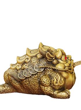 铜霸王金蟾蟾蜍摆件摆件铜金蟾铜金蟾铜金蝉三足金蟾蜍铜元宝金蟾