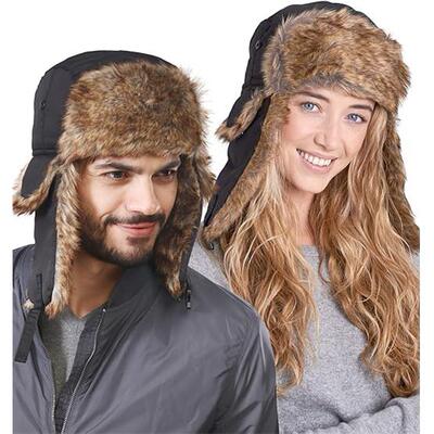 Men Women Snow Winter Trapper Hat with Ear Flaps Aviator Hat