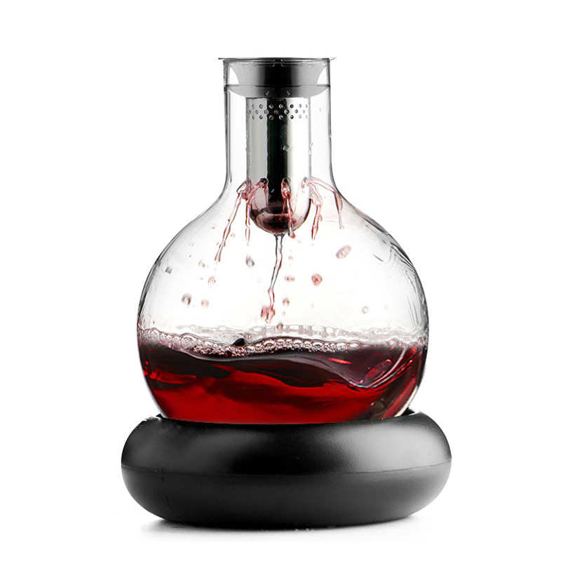 创意瀑布式快速红酒醒酒器冰酒器葡萄酒过滤器分酒器水晶玻璃酒具