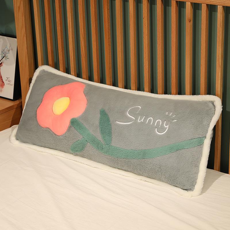 新款可爱兔子抱枕长条小枕毛绒玩具睡觉上双人枕仔头女孩床靠背公