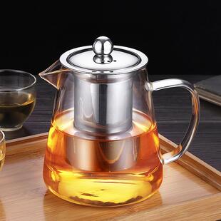 家用大号煮茶壶功夫茶具套装 厂家耐热玻璃不锈钢茶漏泡茶壶