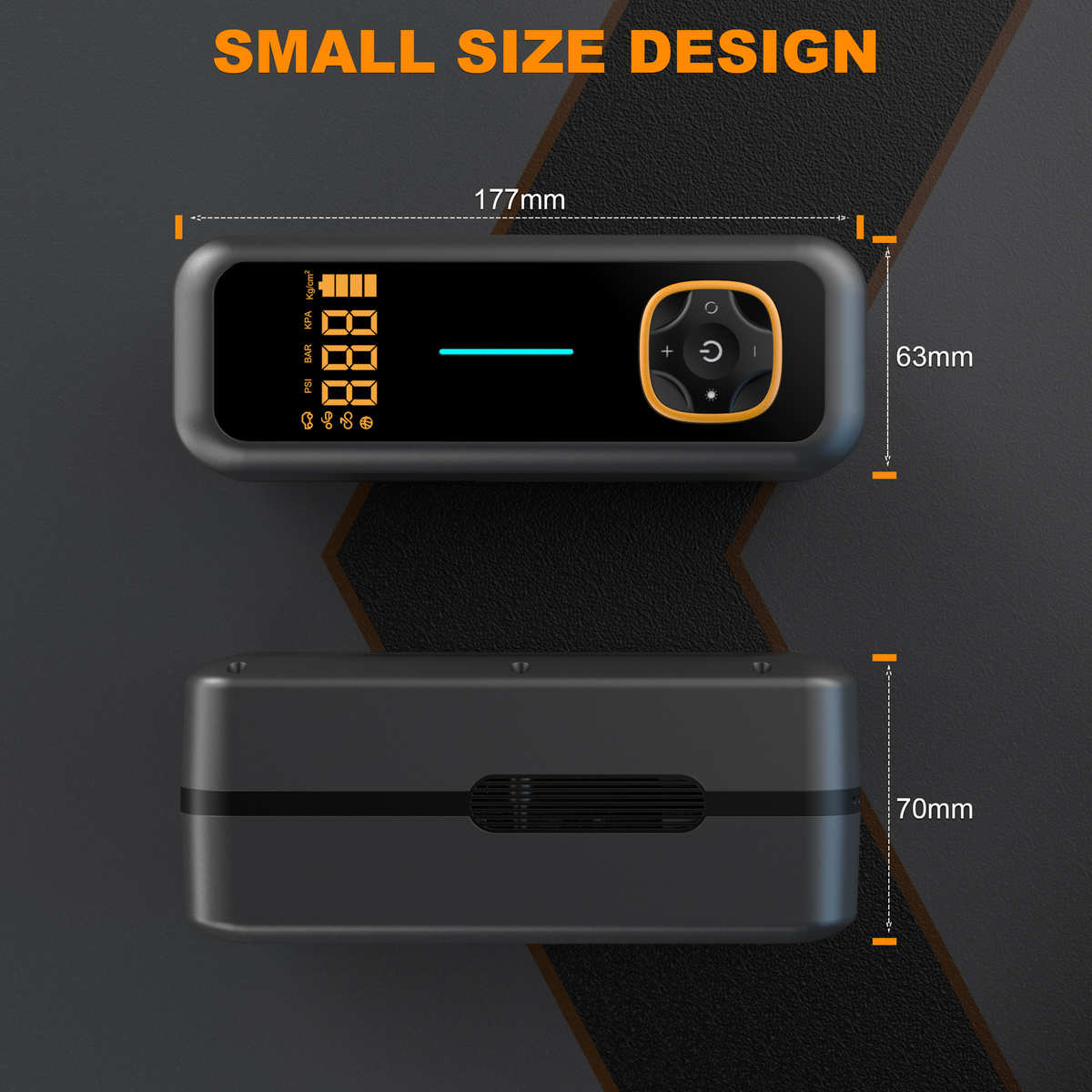 车载气泵便携式无线充自行车电动汽车轮胎打气筒快速打气