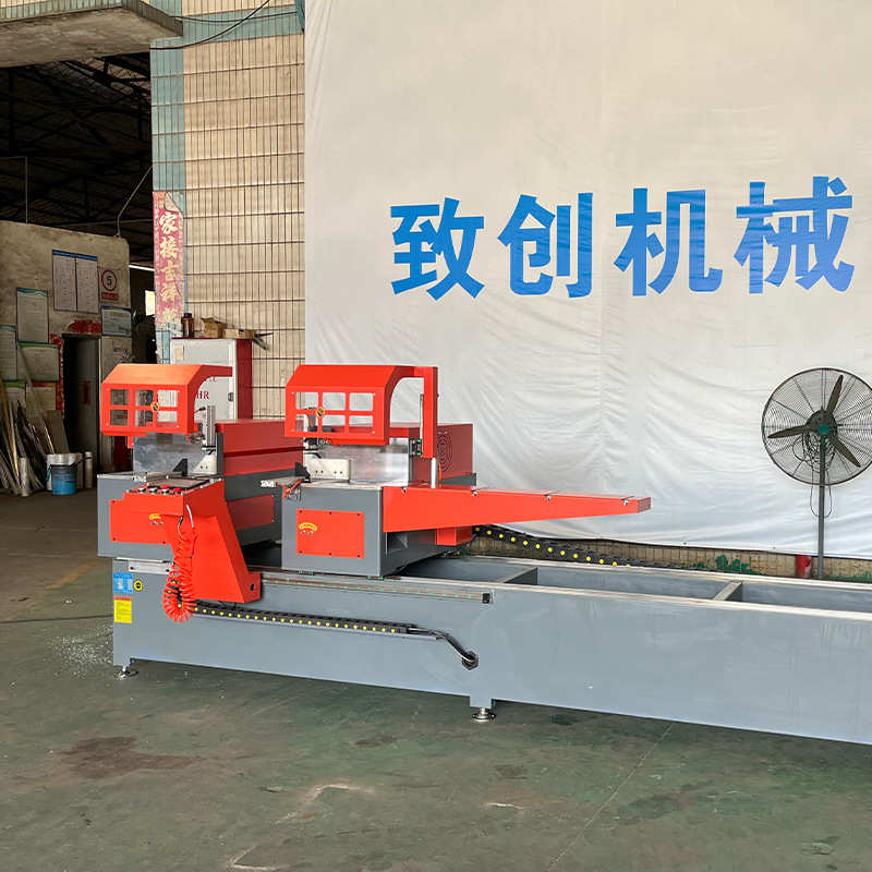 45度数控双头切角机305 355 铝材门窗木板亚克力双锯片切割机