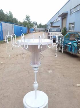 召家班新款婚庆道具白色水滴形亚克力桌花摆件晚宴庆功宴装扮用品