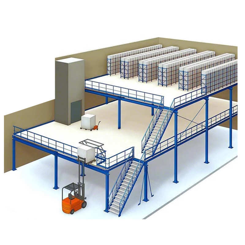 广州厂家设计钢平台结构阁楼货架二层中型重型仓储阁楼式仓库货架