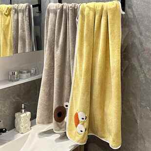 创意情侣浴巾可爱高级家用一对情侣款 学生宿舍洗澡吸水女毛巾发帽