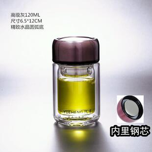 迷你小水杯玻璃杯耐热精致可爱便携防烫小容量双层120ML单层150ML