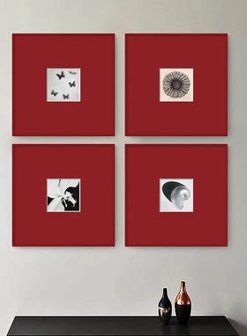 黑白海螺艺术装饰画法式新年红色小众客厅装饰画北欧玄关挂画壁画