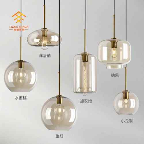 北欧现代单头工业风灯具餐厅吊灯创意楼梯咖啡厅吧台灯玻璃小吊灯